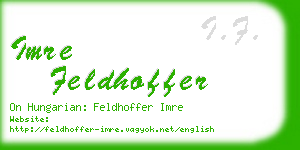 imre feldhoffer business card